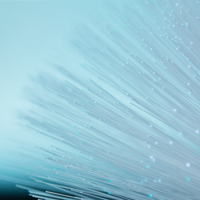 Nahaufnahme von Glasfaser